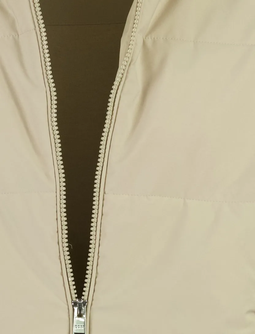 BOSS Black blazer beige katoen gevoerd