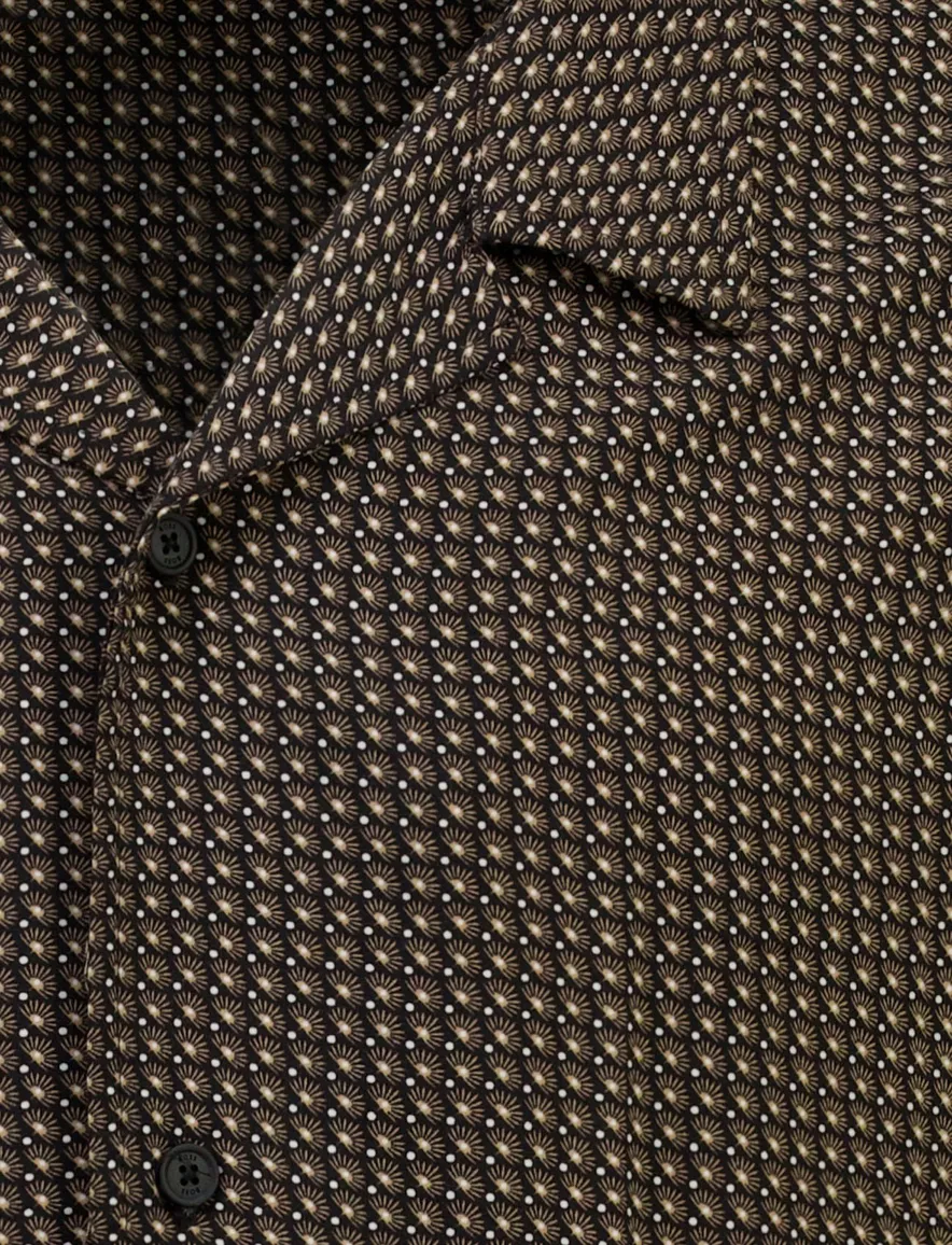 BOSS Black overhemd Beach zwart bruin
