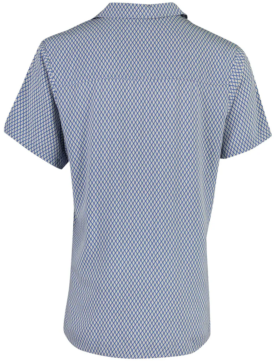 Overhemd BOSS Black blauw patroon viscose