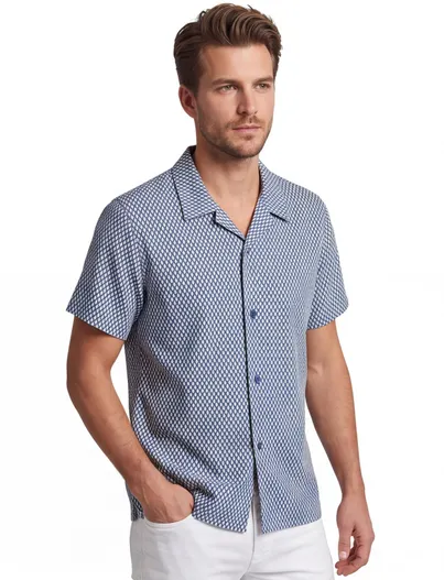 Hugo Boss Hugo Boss BOSS Black overhemd blauw patroon