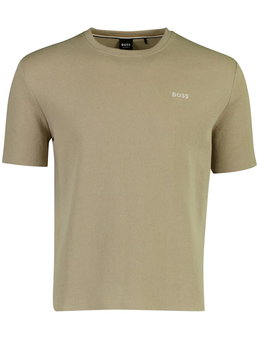 Normale fit t-shirt BOSS black beige structuur