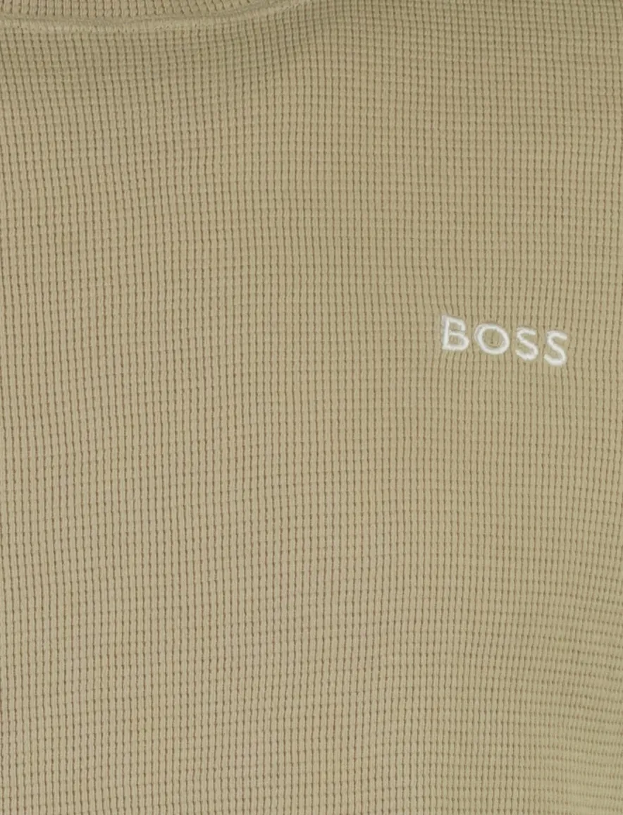 Normale fit t-shirt BOSS black beige structuur