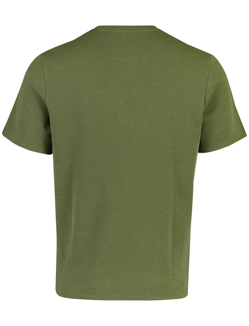 T-shirt BOSS Black Homewear donkergroen structuur