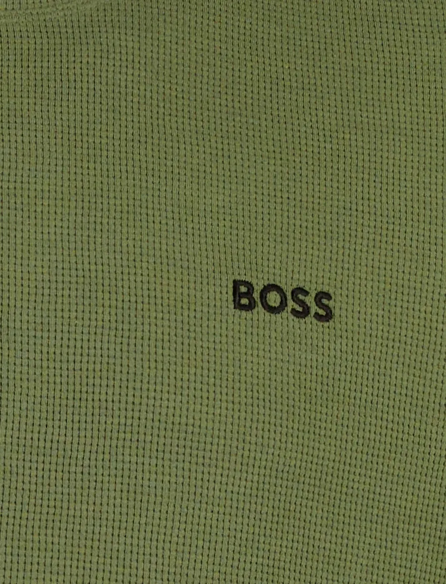 Donkergroen T-shirt BOSS Black Homewear textuur