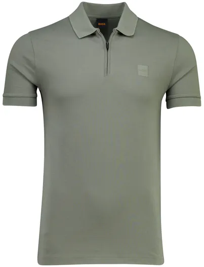 Hugo Boss BOSS Orange polo groen rits
