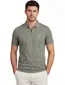 Poloshirt Boss Orange groen rits normale fit pique