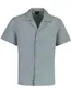 BOSS Black poloshirt gestreept blauw doorknoop