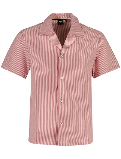 Hugo Boss Poloshirt BOSS Black rood gestreept normale fit