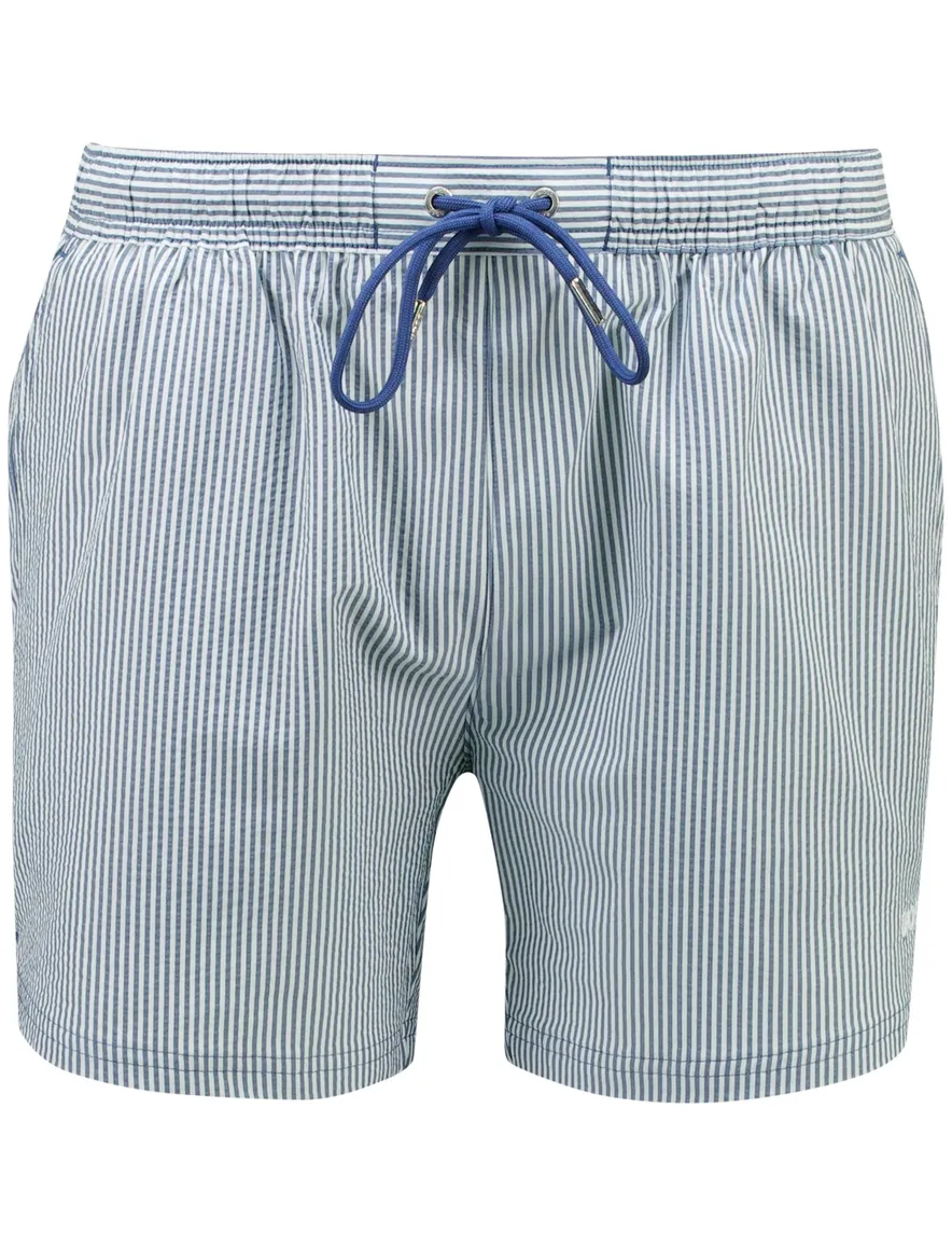 Blauw gestreepte zwembroek BOSS Black normale fit