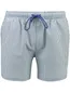 Zwembroek BOSS Black blauw wit gestreept normale fit