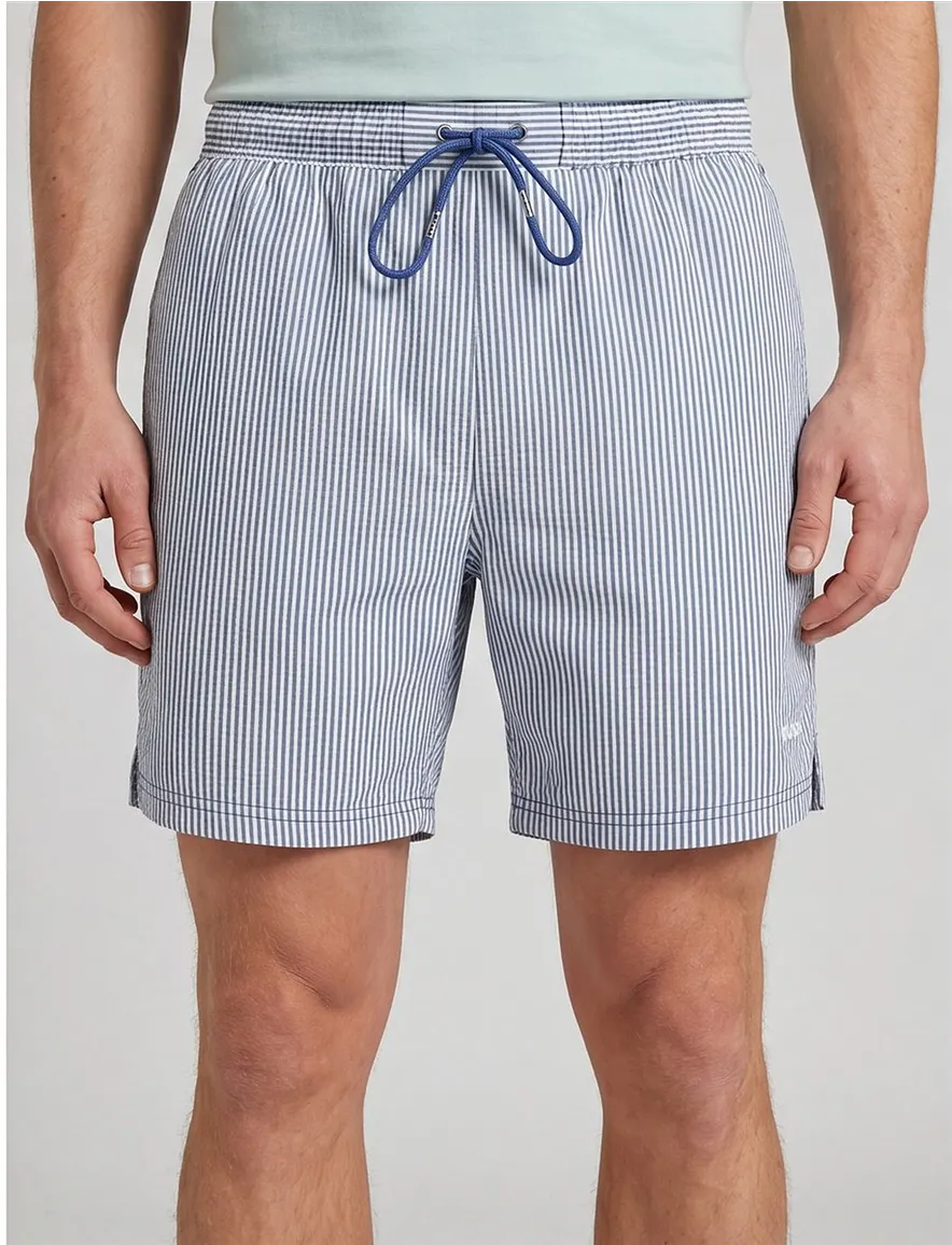Boss Black Beach Velvetisch zwemshort blauw