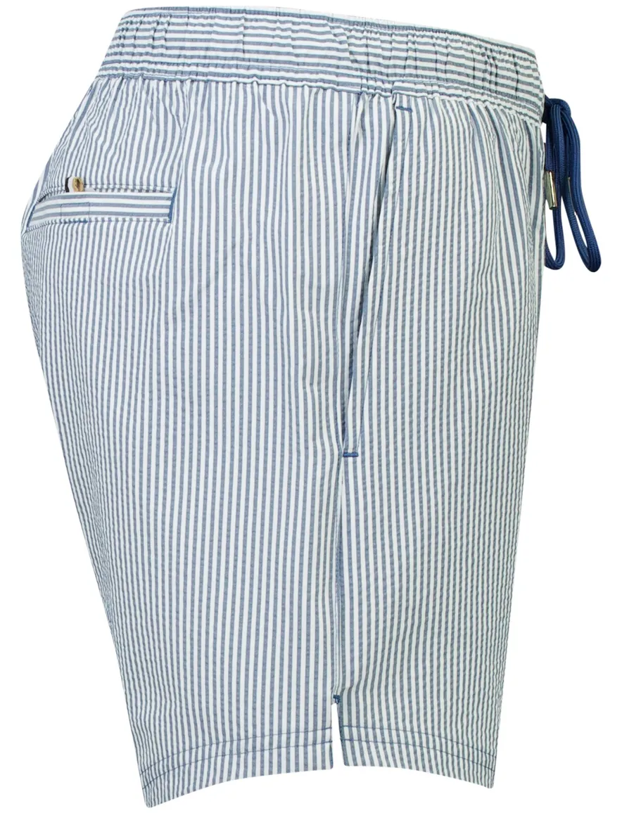 Blauw gestreepte zwembroek BOSS Black normale fit