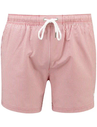 Hugo Boss Rood gestreepte zwembroek BOSS Black