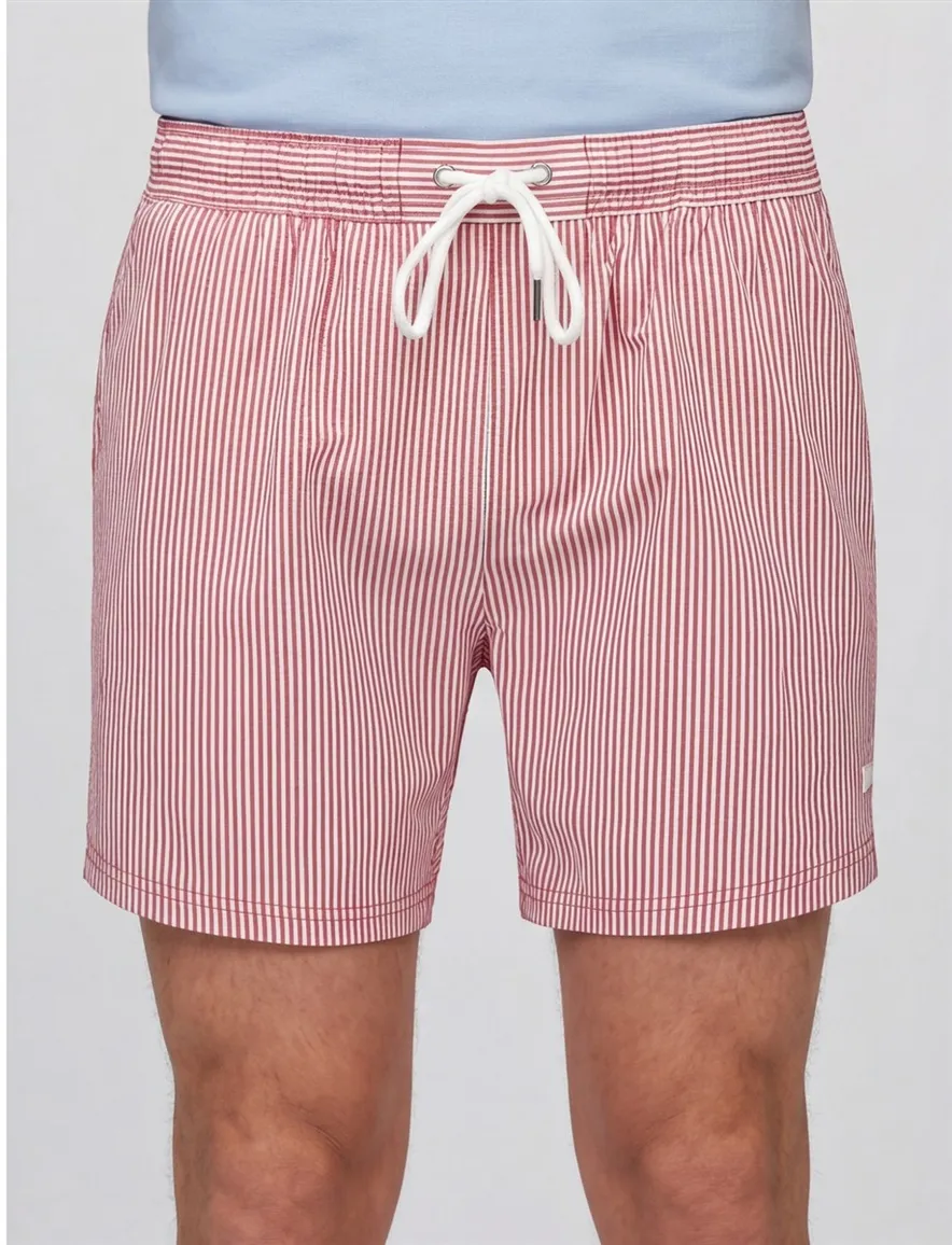 Rood gestreepte zwembroek BOSS Black