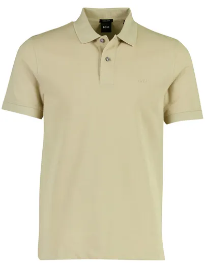 Hugo Boss Poloshirt BOSS Black beige katoen normale fit