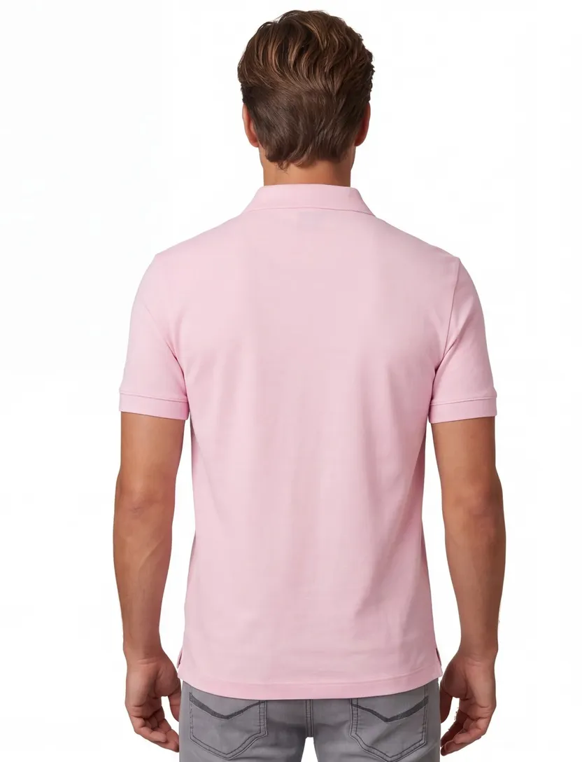 BOSS Black Pallas 2-knoops poloshirt roze