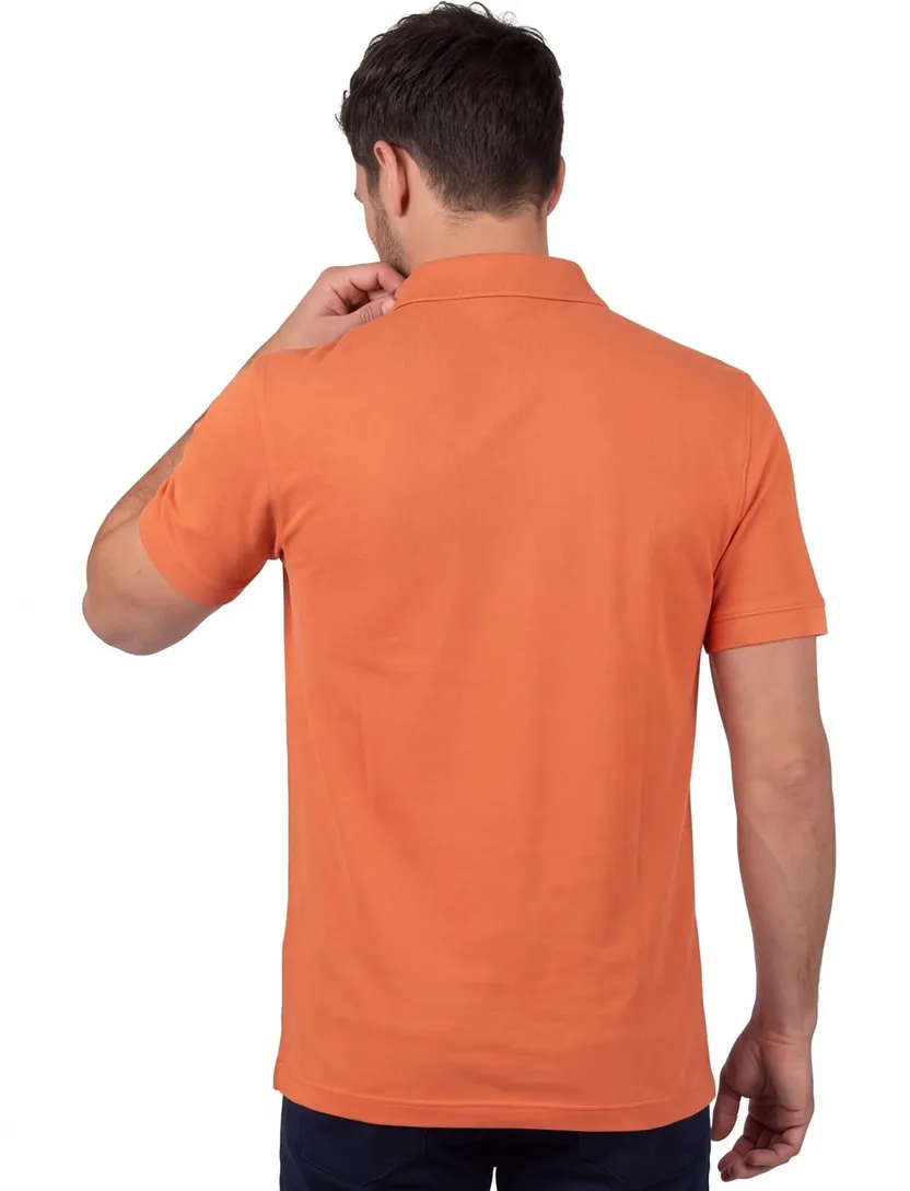 BOSS Black Pallas 2-knoops poloshirt oranje