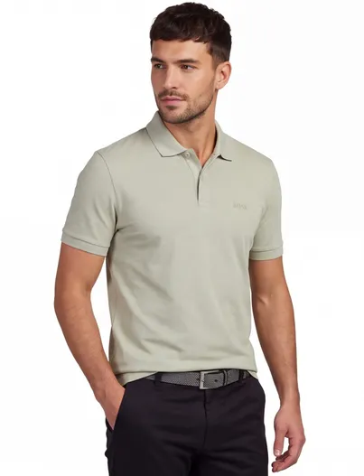 Hugo Boss Poloshirts BOSS Green Regular Fit Pio lichtbeige 2 knoops