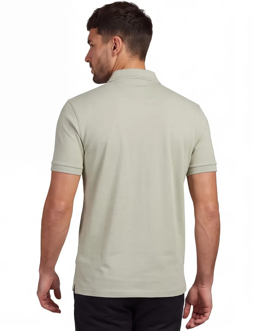 BOSS Green poloshirt Regular Fit Pio lichtbeige 2 knoops