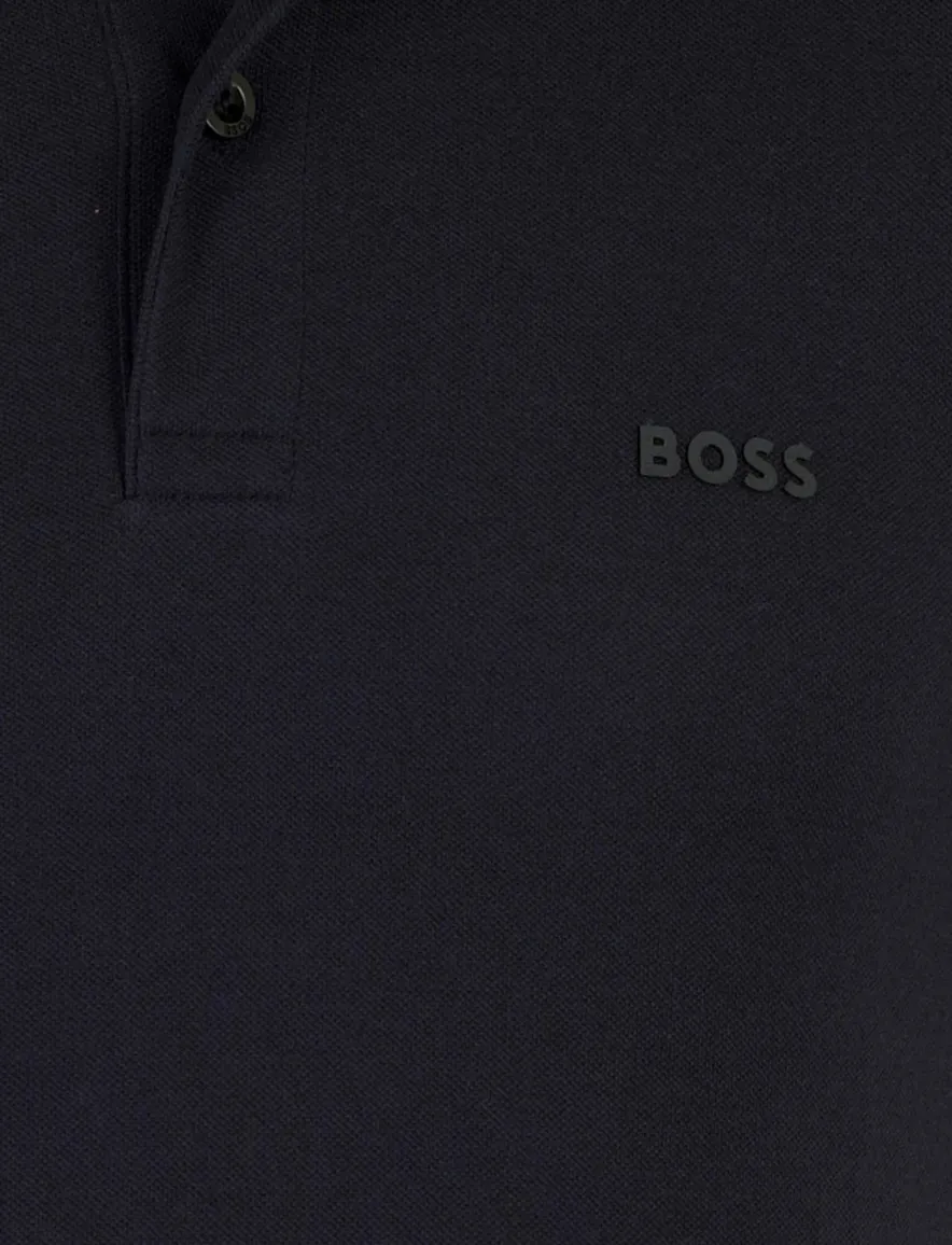 BOSS green poloshirt donkerblauw korte mouw