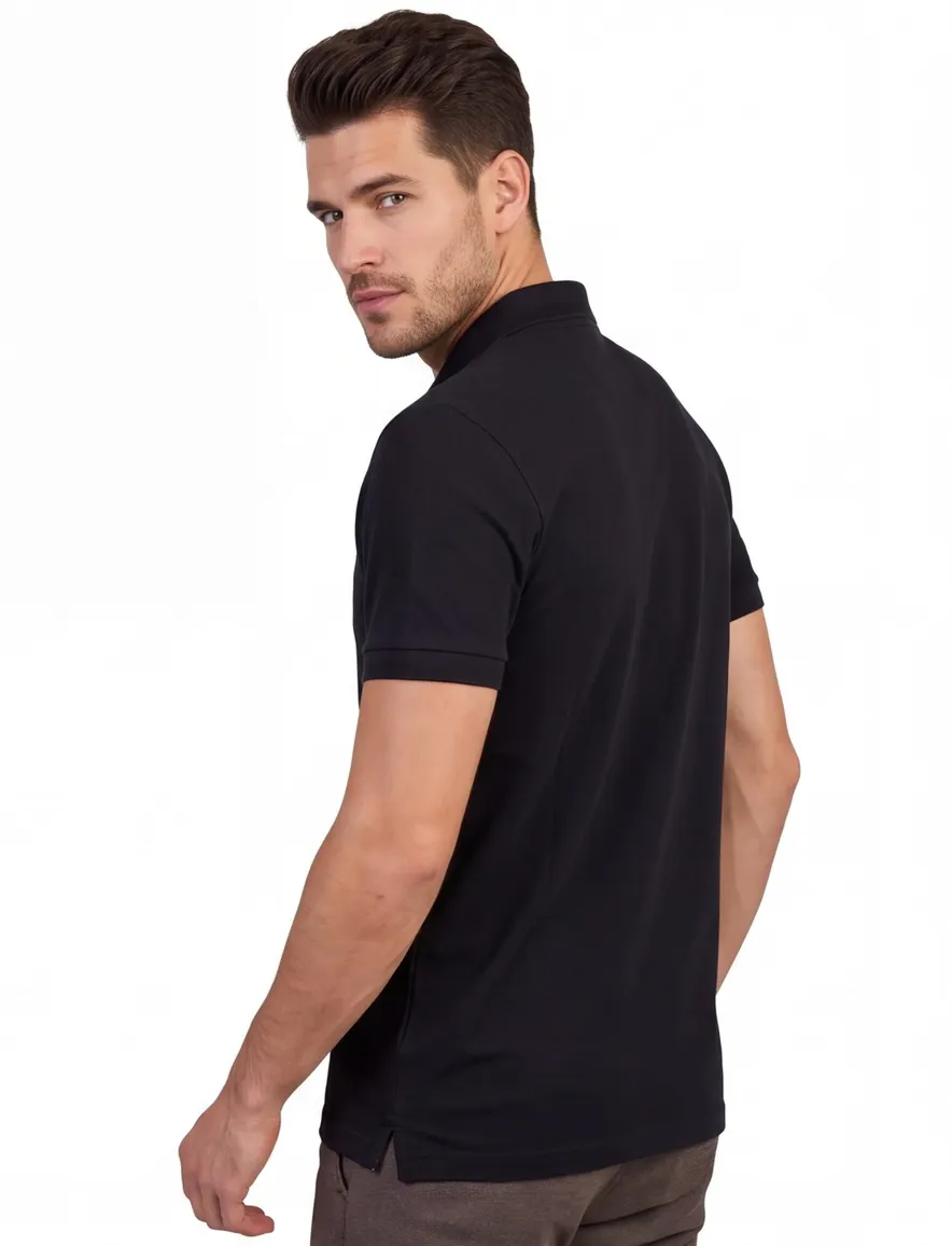 Normale fit poloshirt BOSS green pique donkerblauw