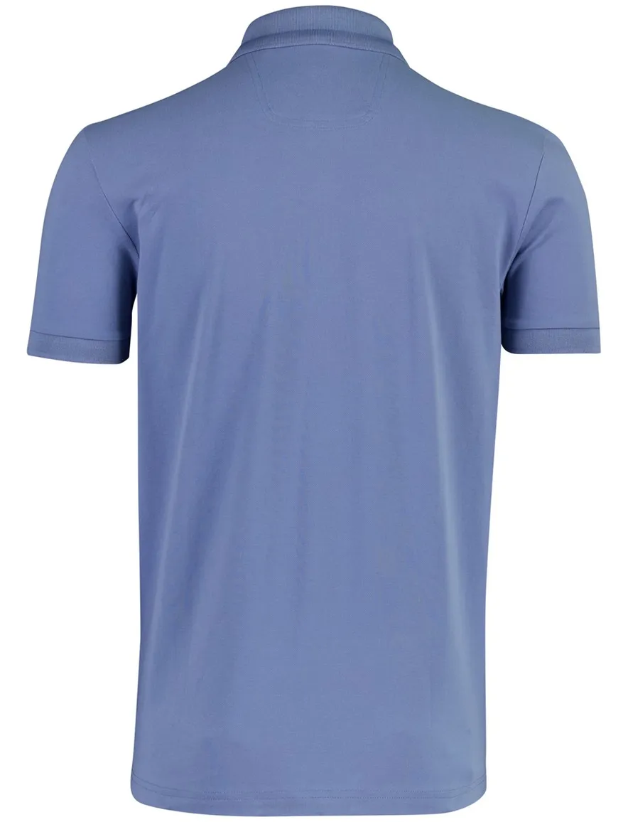 BOSS Green poloshirt Regular Fit Pio blauw 2 knoops