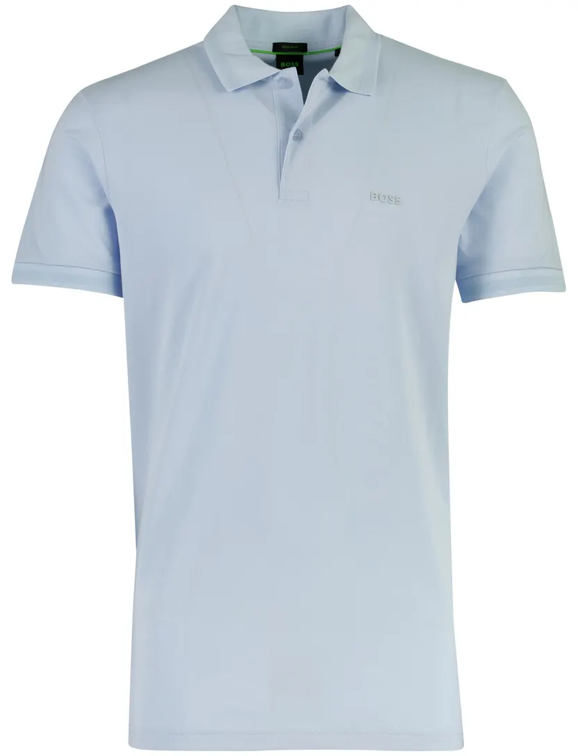 Poloshirt BOSS Green lichtblauw regular fit Pio 1