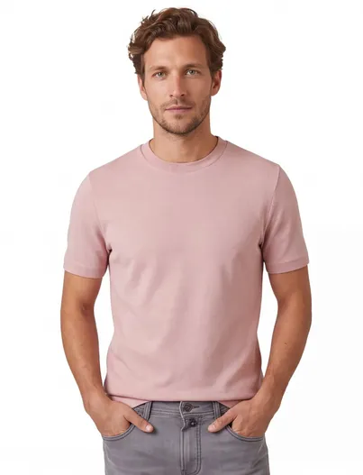 Hugo Boss T-shirt BOSS Black roze gemêleerd katoen