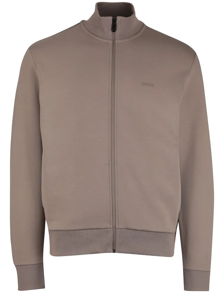 Bruine BOSS Green Skaz vest in katoen normale fit