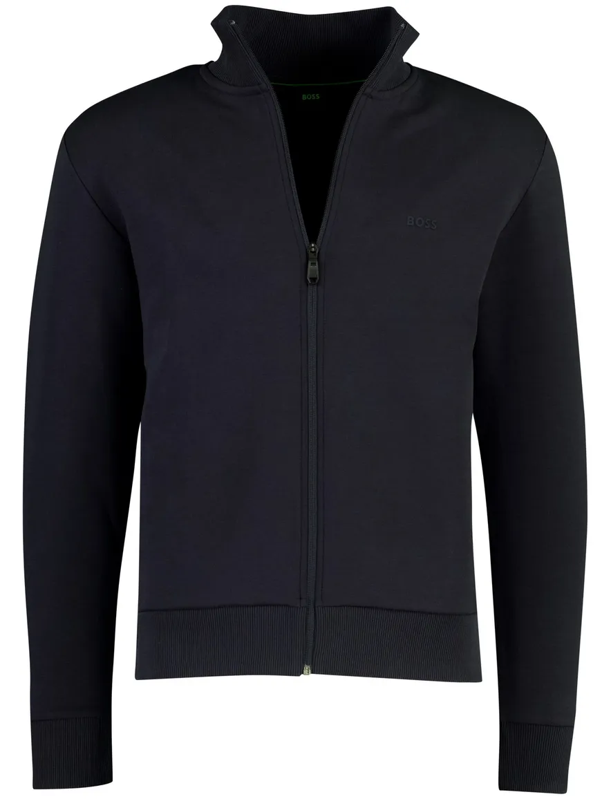 Navy sweatvest normale fit BOSS green