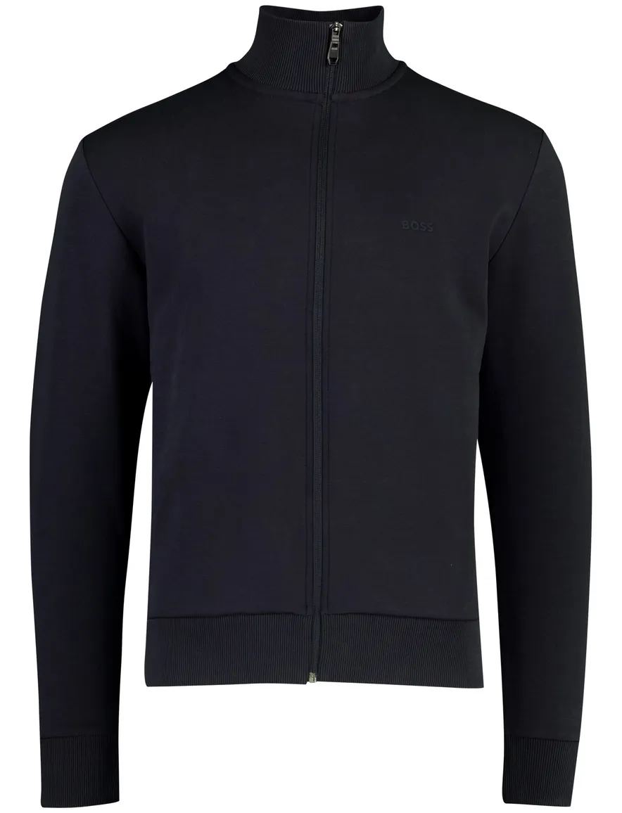 Navy sweatvest normale fit BOSS green