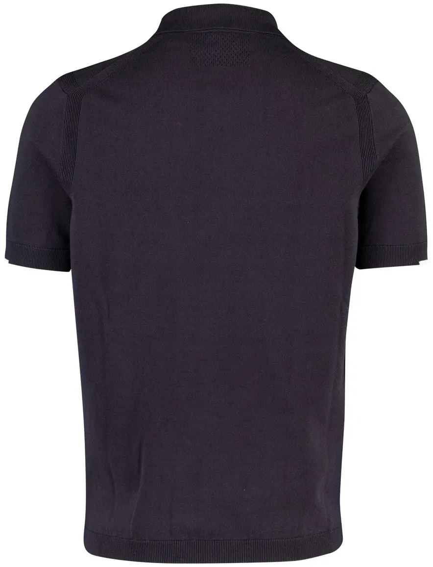 Boss green polo lange mouw donkerblauw