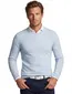 Trui BOSS Green lichtblauw structuur normale fit