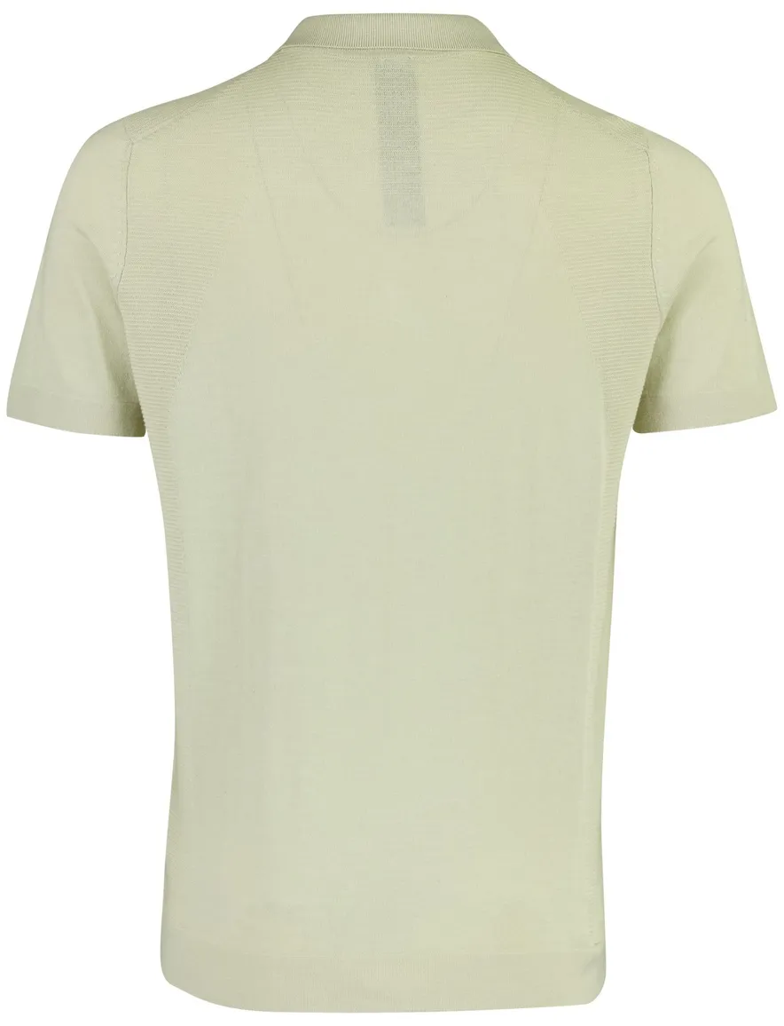 Boss Green polo lange mouw beige