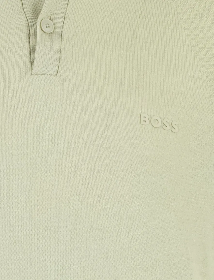 Poloshirt BOSS Green structuur groen
