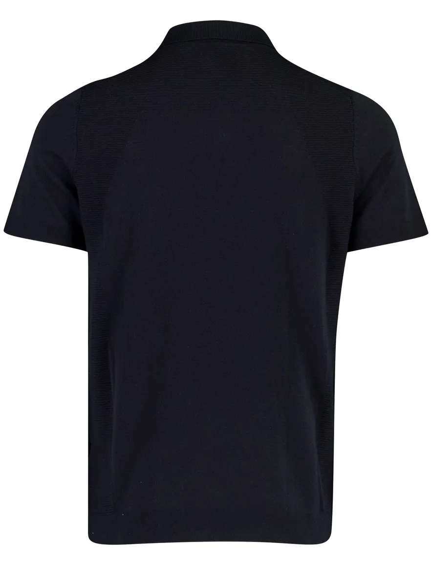 Boss Green polo lange mouw donkerblauw