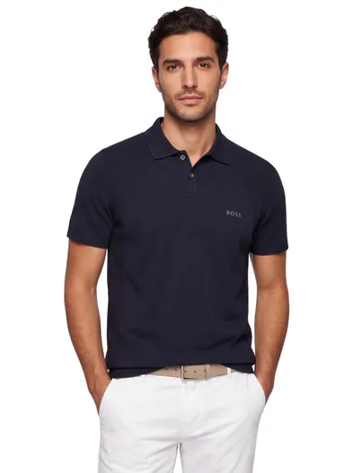 Hugo Boss Boss Green polo korte mouw donkerblauw