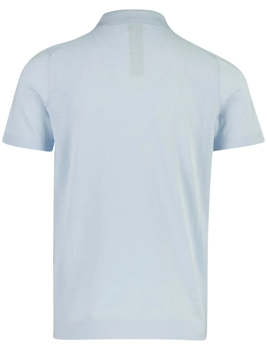Boss Green polo lange mouw blauw