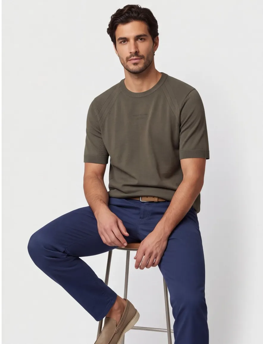 Groen t-shirt BOSS Green korte mouw normale fit