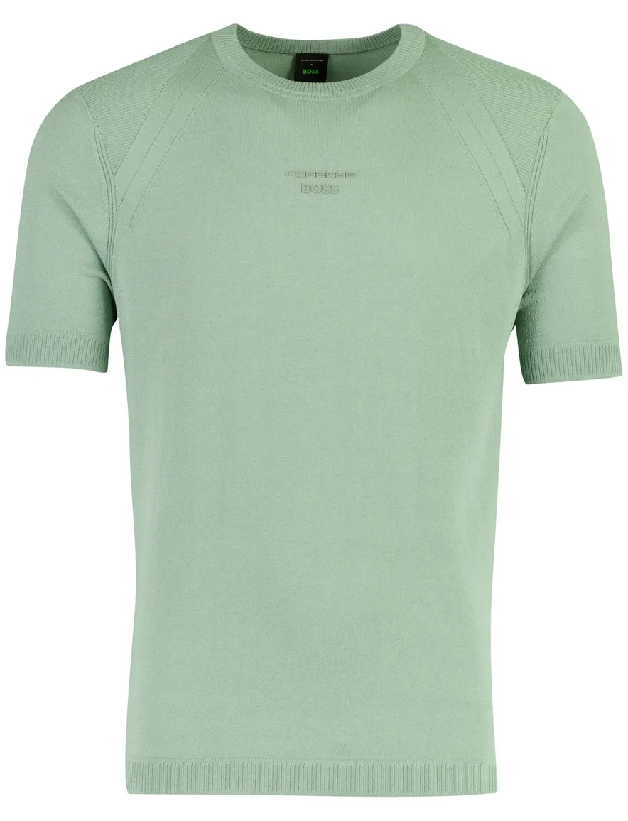 Boss Green polo lange mouw groen