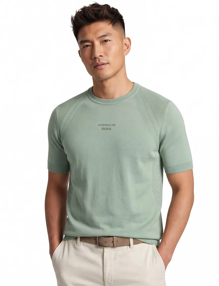 Boss Green polo korte mouw groen