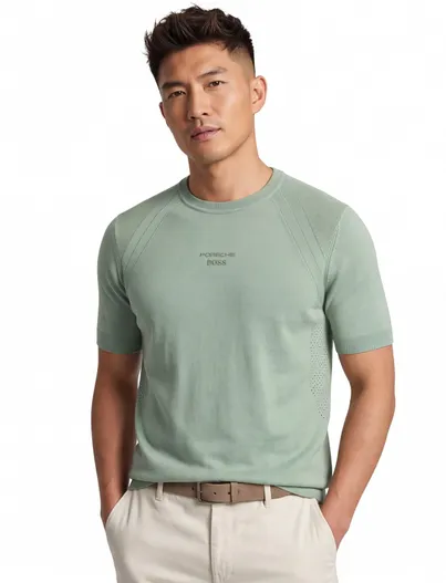Hugo Boss T-shirt BOSS Green groen Porsche lijn
