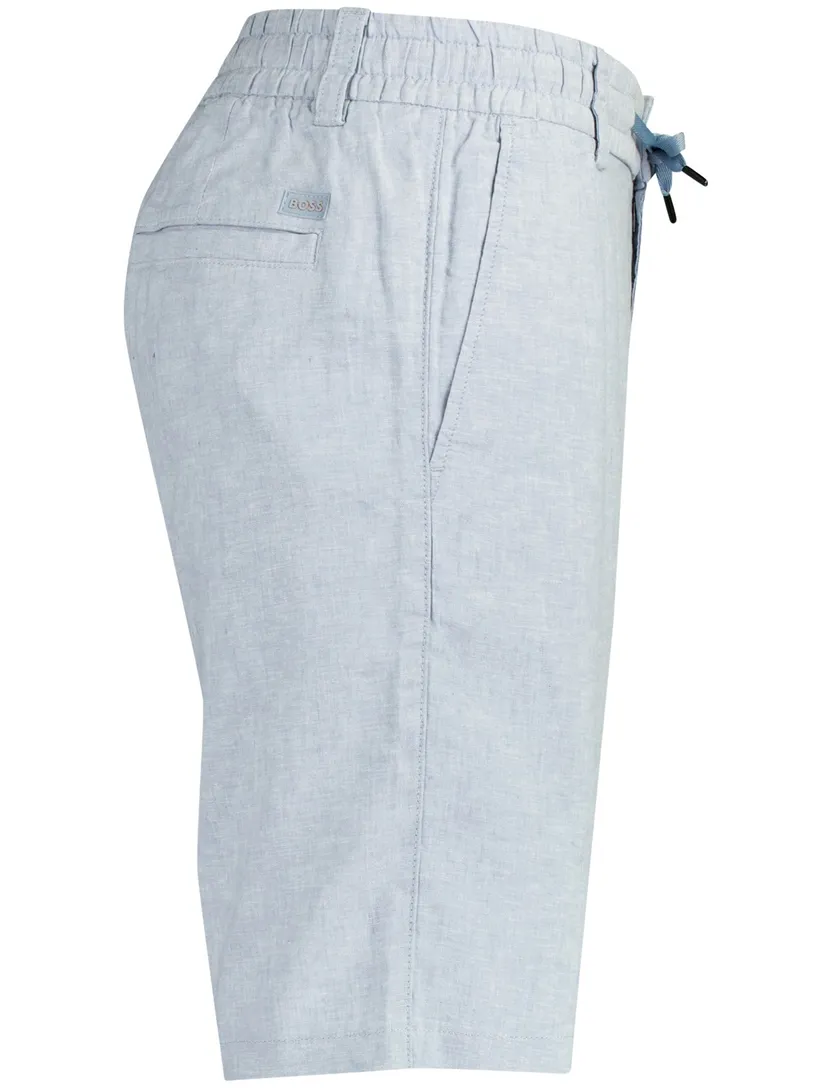 Shorts BOSS Orange lichtblauw linnen