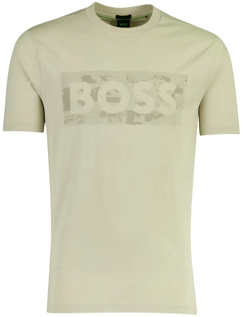 T-shirt beige BOSS Green logo print