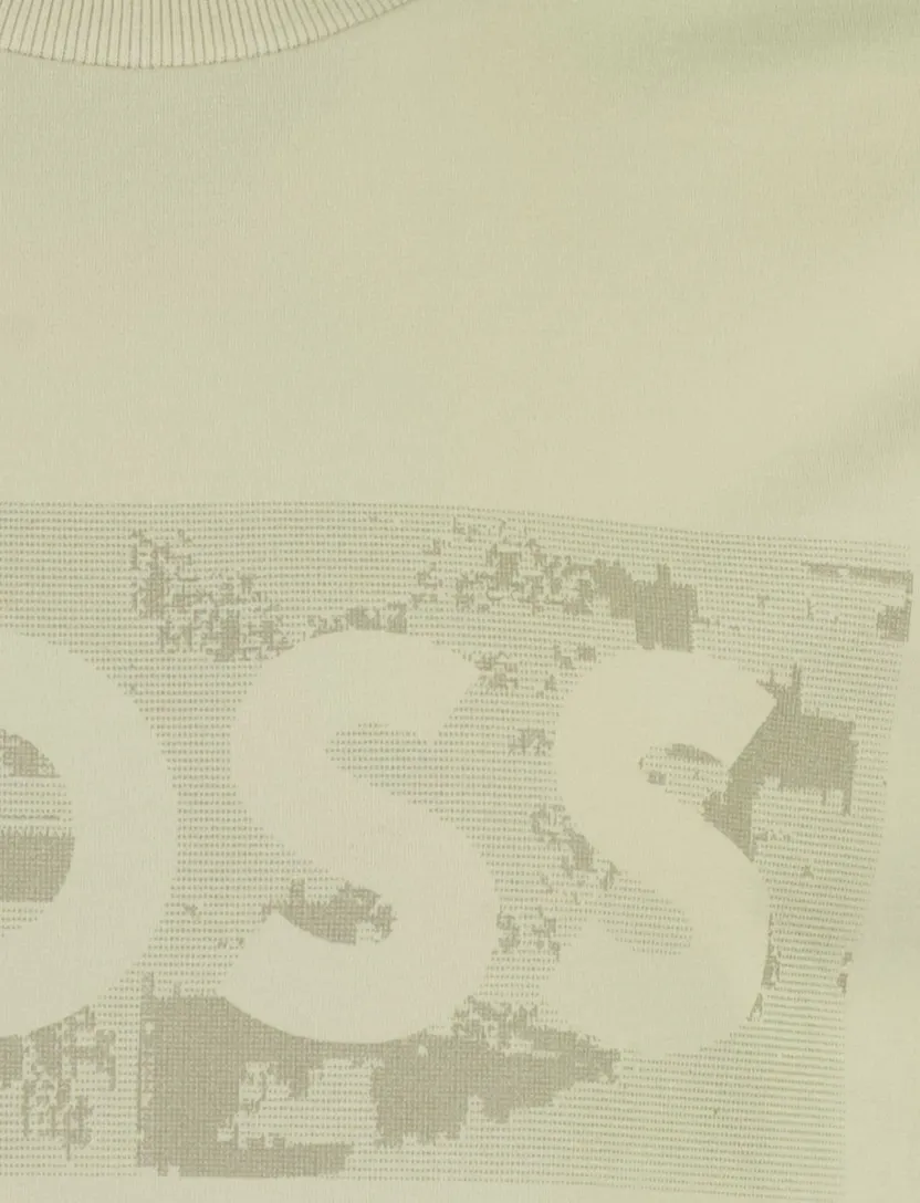 T-shirt beige BOSS Green logo print