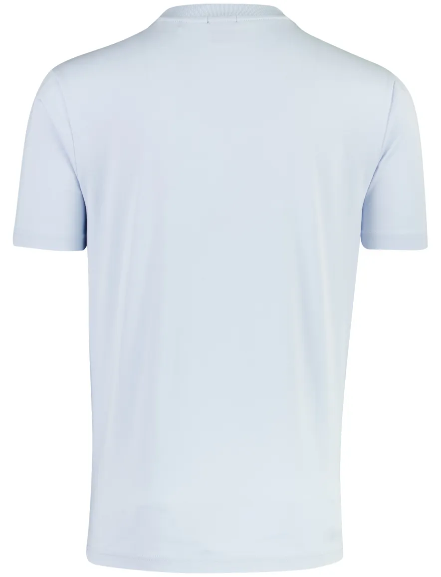 T-shirt BOSS Green lichtblauw met opdruk