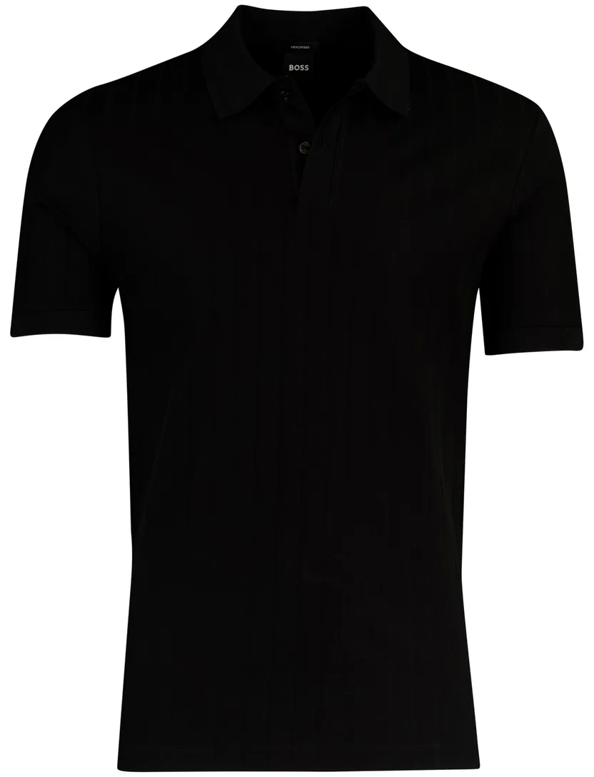 poloshirt korte mouw Boss Black zwart normale fit