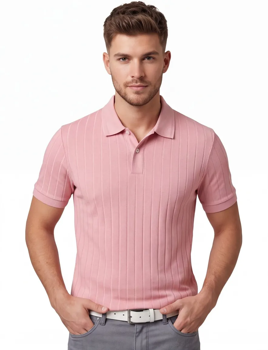 BOSS Black H-Parlay poloshirt roze strepen