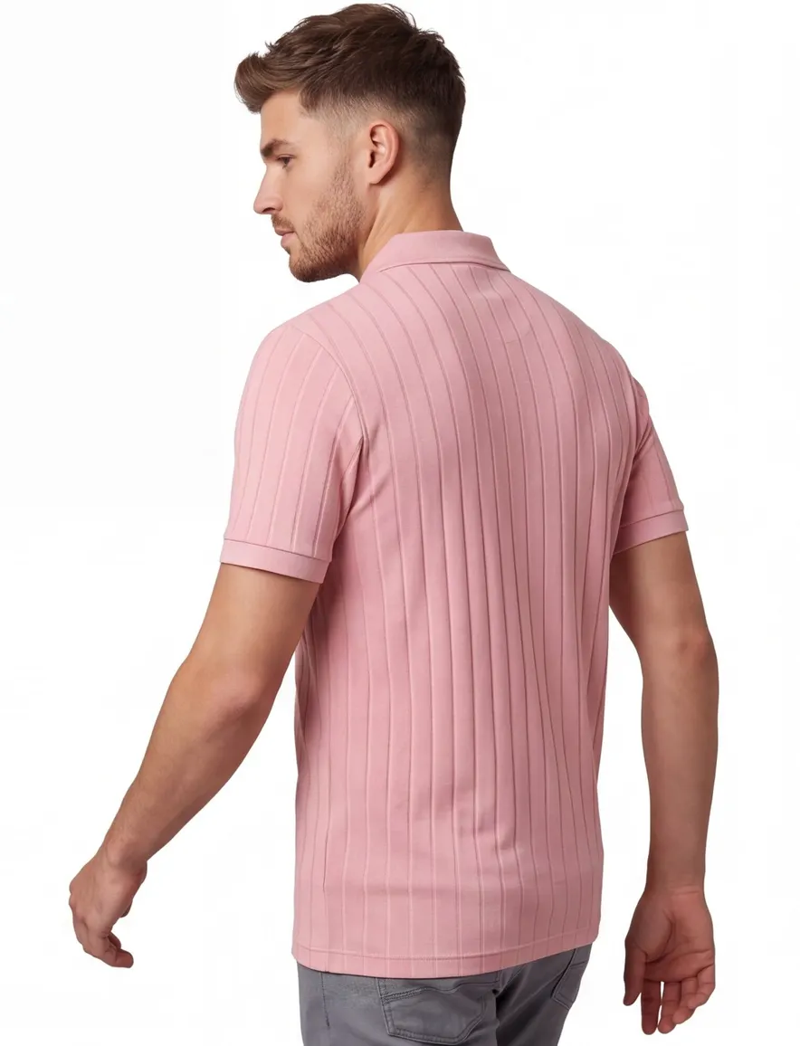 BOSS Black H-Parlay poloshirt roze strepen