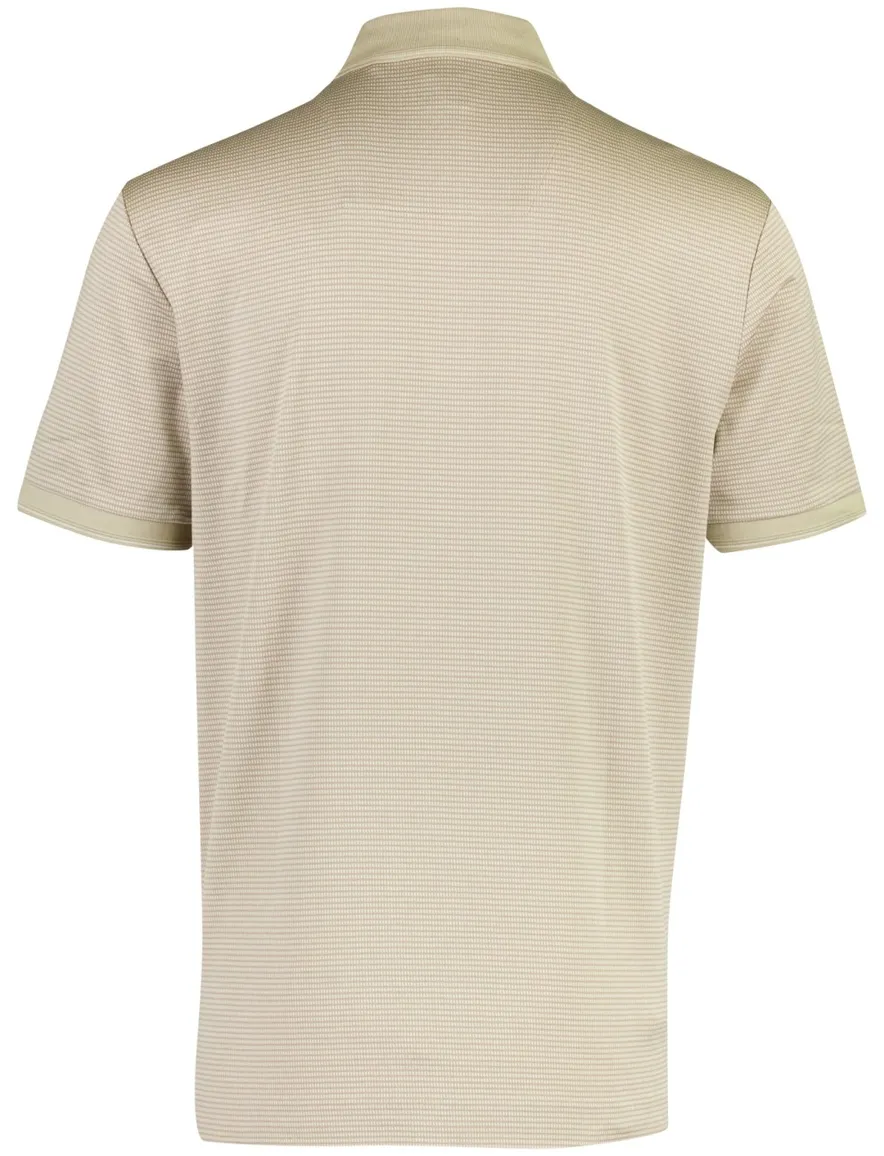 BOSS Black poloshirt beige geprint katoen